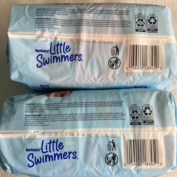 Huggies Little Swimmers 5 6 Lot of 2 10-packs Swim Diapers Sz L Nemo Boys Girl - Picture 2 of 2